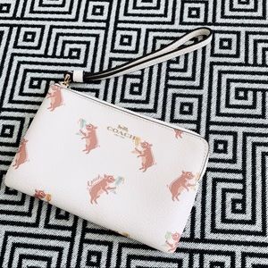 Coach Pig Party Wristlet